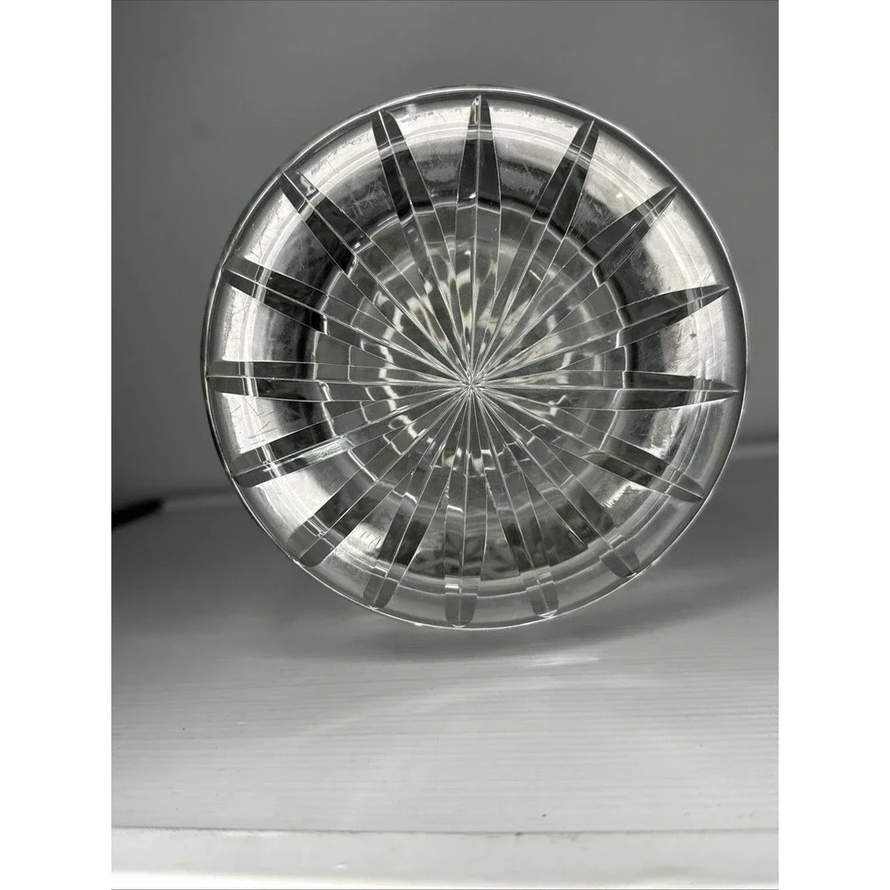 LAUSITZER BLEIKRISTALL CLEAR CUT LEAD CRYSTAL LEAD FOOTED VASE